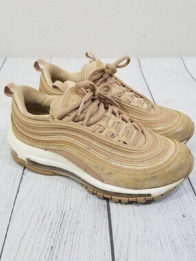 Nike Air Max 97 Running Shoes Womens sz 7 Hemp/Summit White FB1289-200